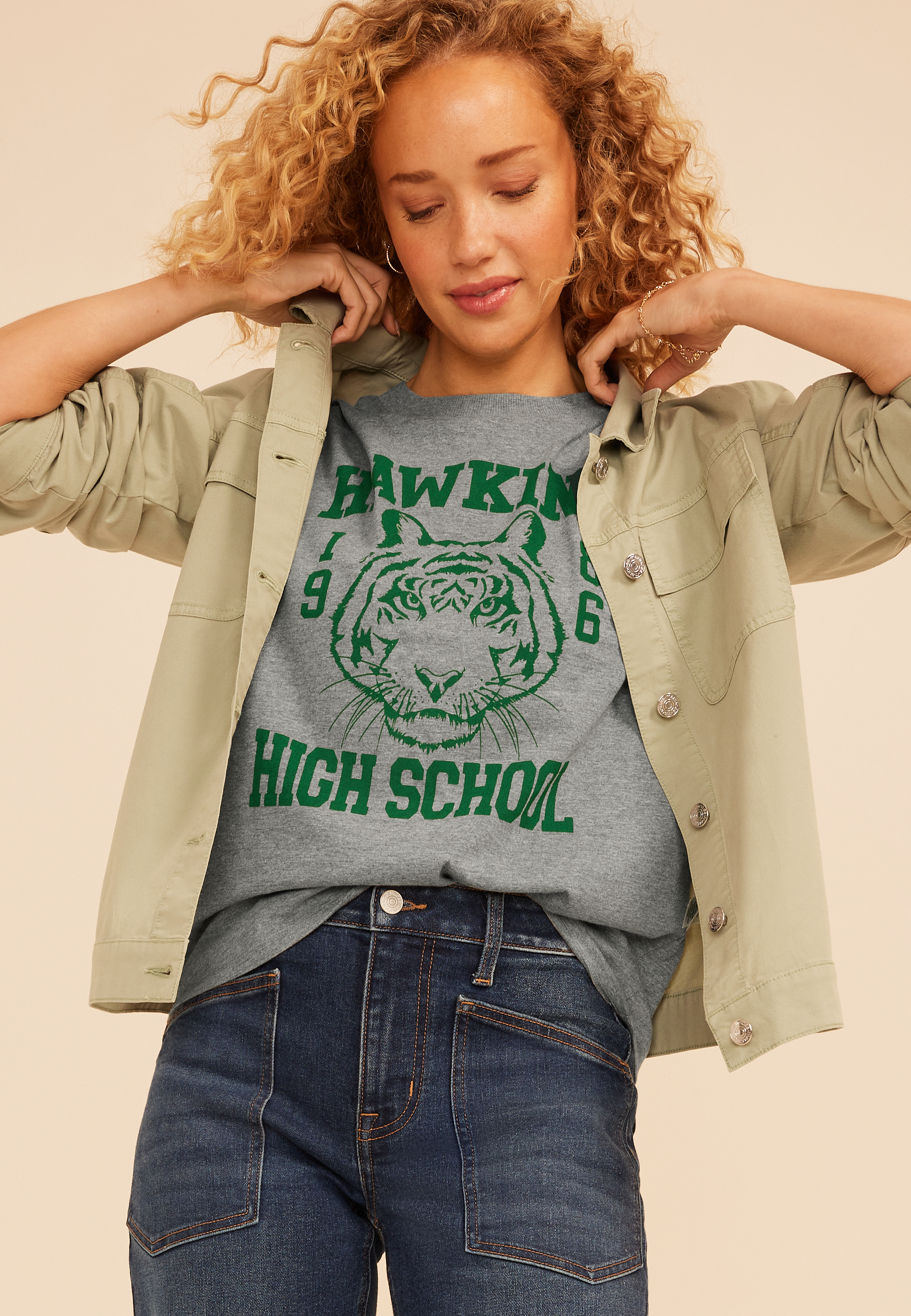 Hawkins High School Vintage Fit Graphic Tee