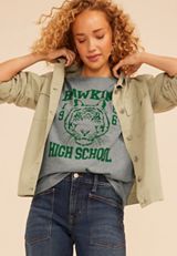 Hawkins High School Vintage Fit Graphic Tee, C2820, small