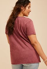 Plus Size Floral Shadow Classic Fit Graphic Tee, C7923, small