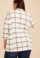Plus Size Plaid Versa Blazer, C2380, small