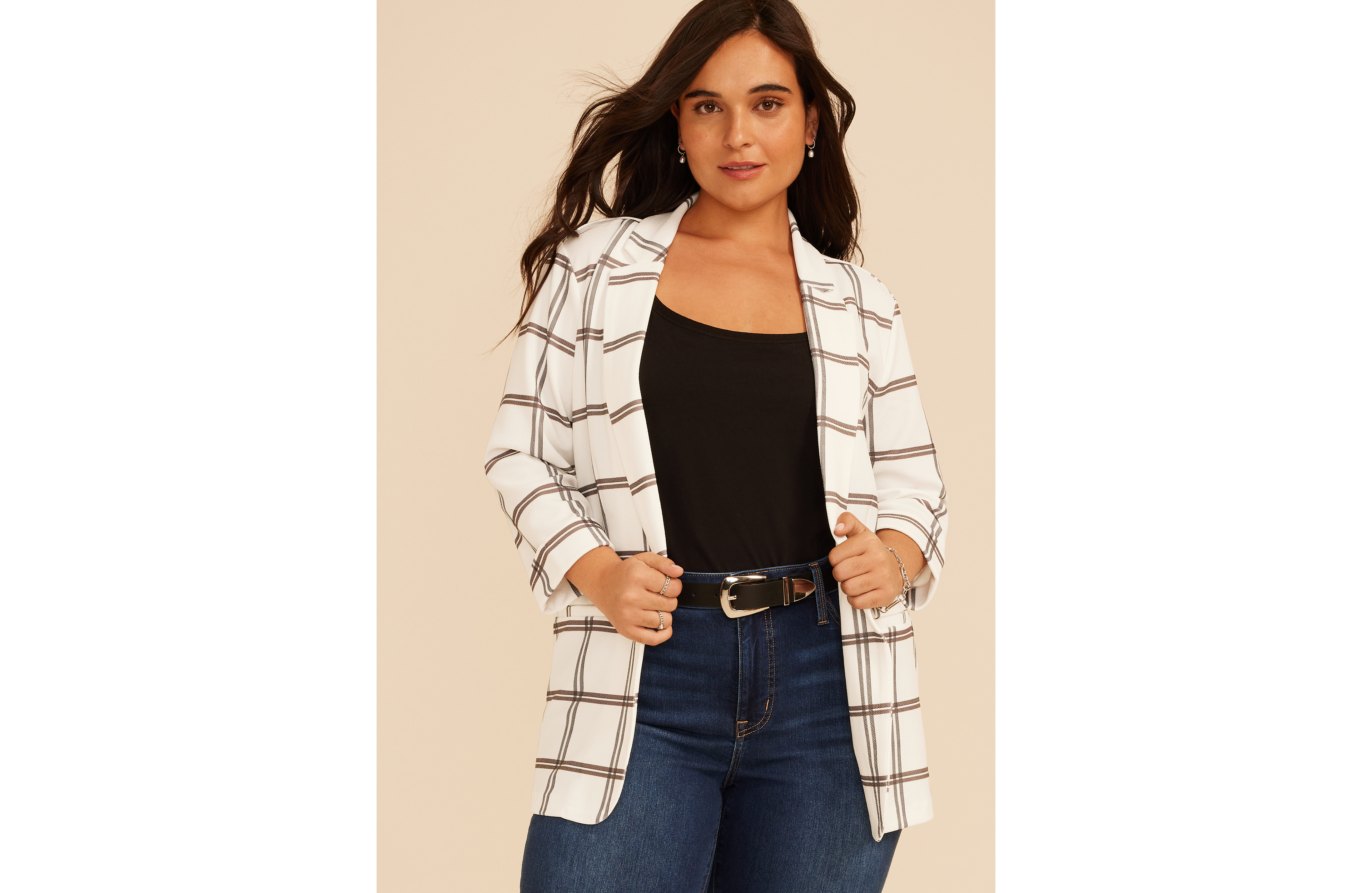 Plus Plaid Versa Blazer