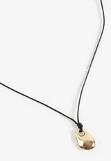 Gold Teardrop Pendant Adjustable Cord Necklace, C605, small