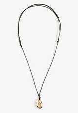 Gold Teardrop Pendant Adjustable Cord Necklace, C605, small