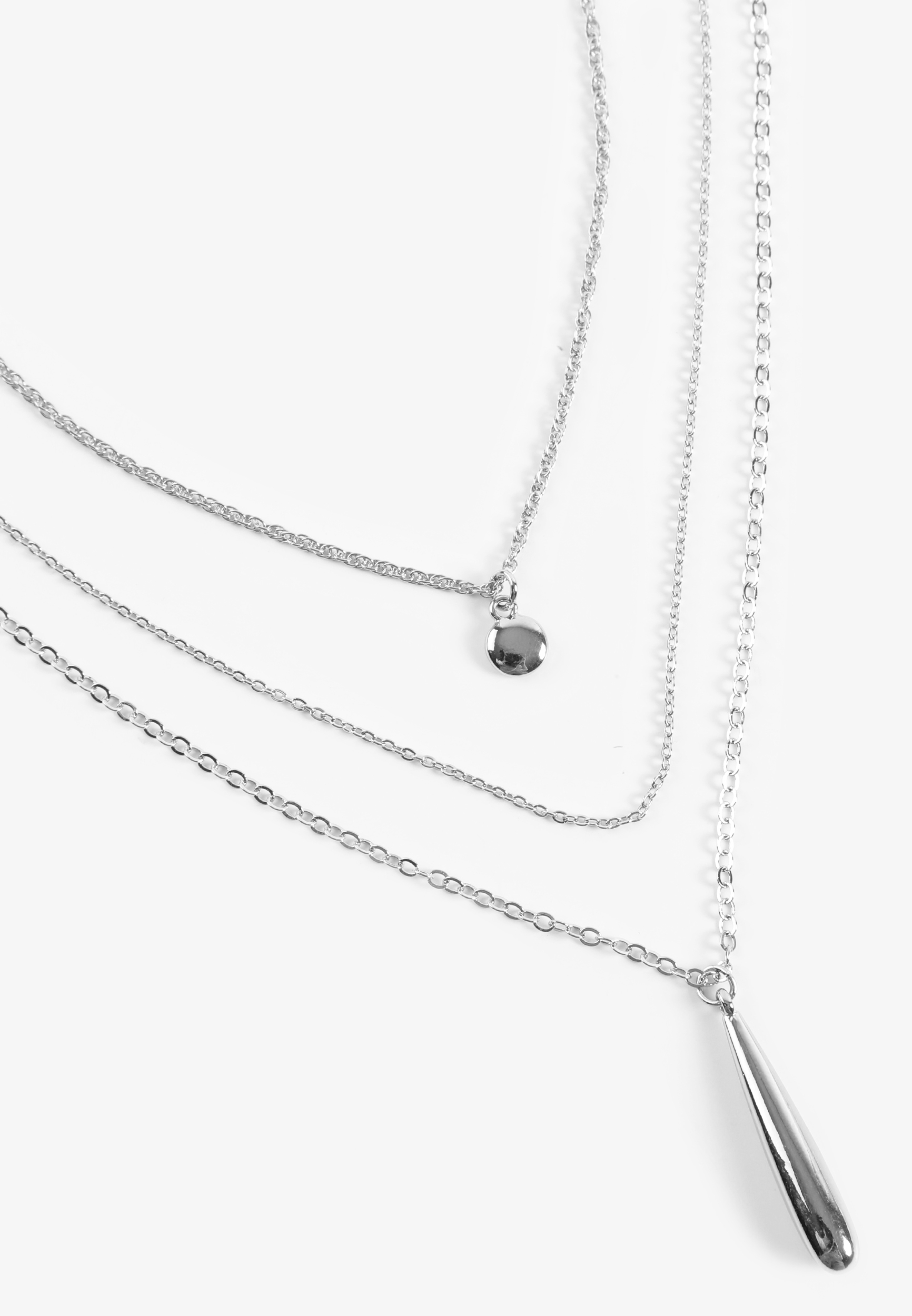 Silver Triple Layered Necklace