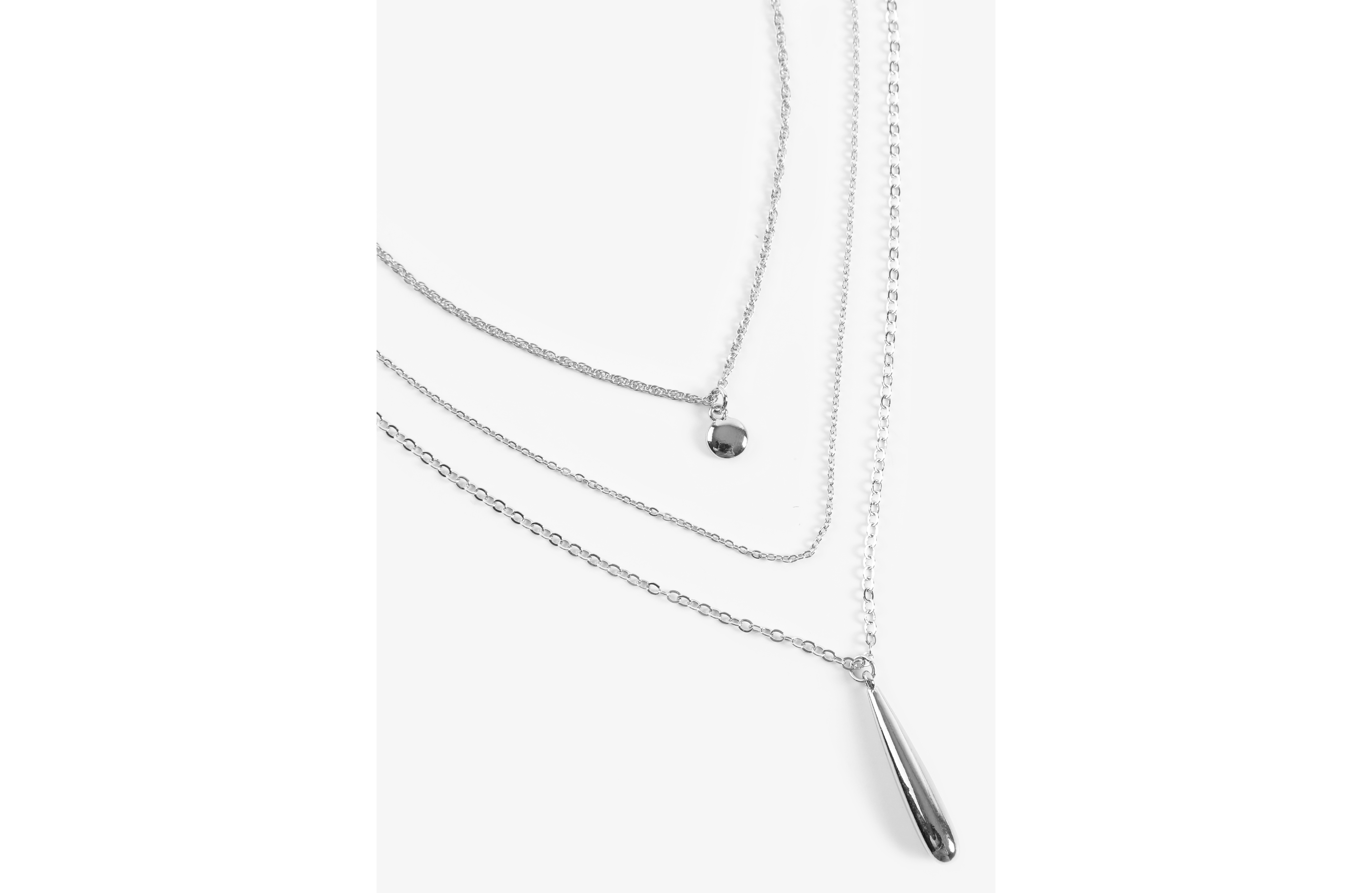Silver Triple Layered Necklace