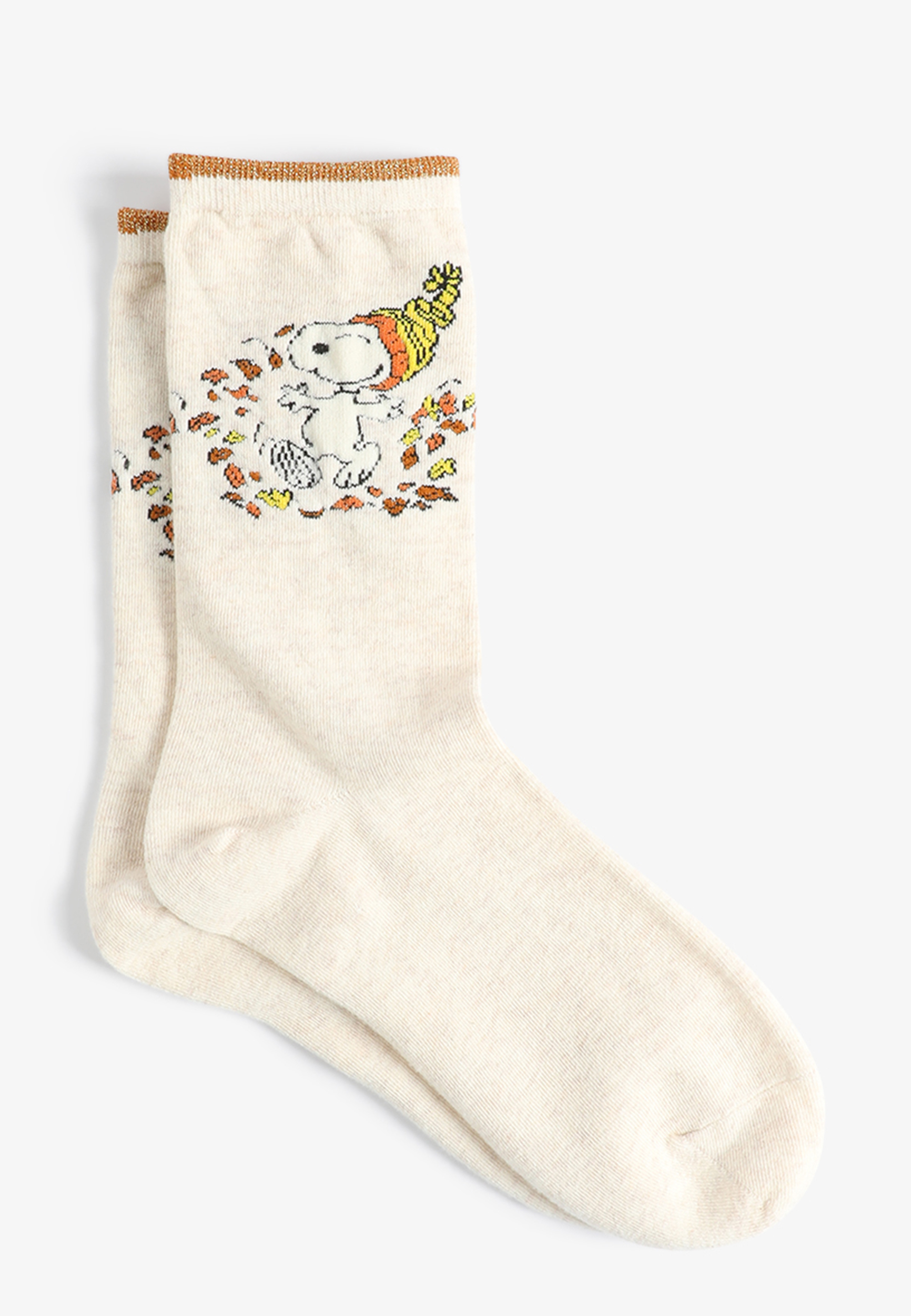 Snoopy Fall Leaves Crew Socks