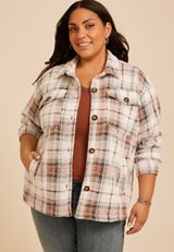 Plus Size Shortie Shoreline Shacket, C5487, small