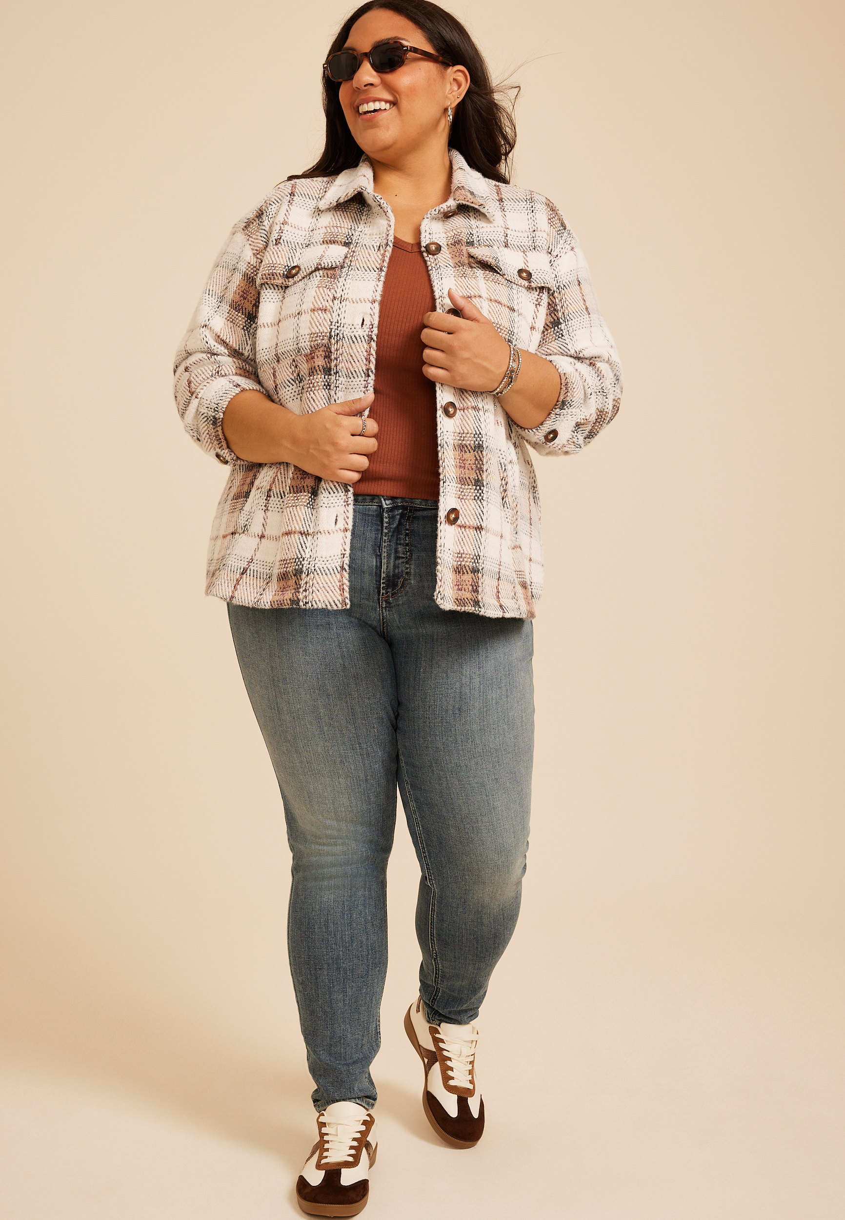 Plus Size Shortie Shoreline Shacket, C5487, large