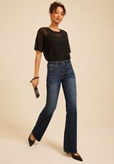 KanCan™ Mid Rise Ripped Flare Jean, C258, small