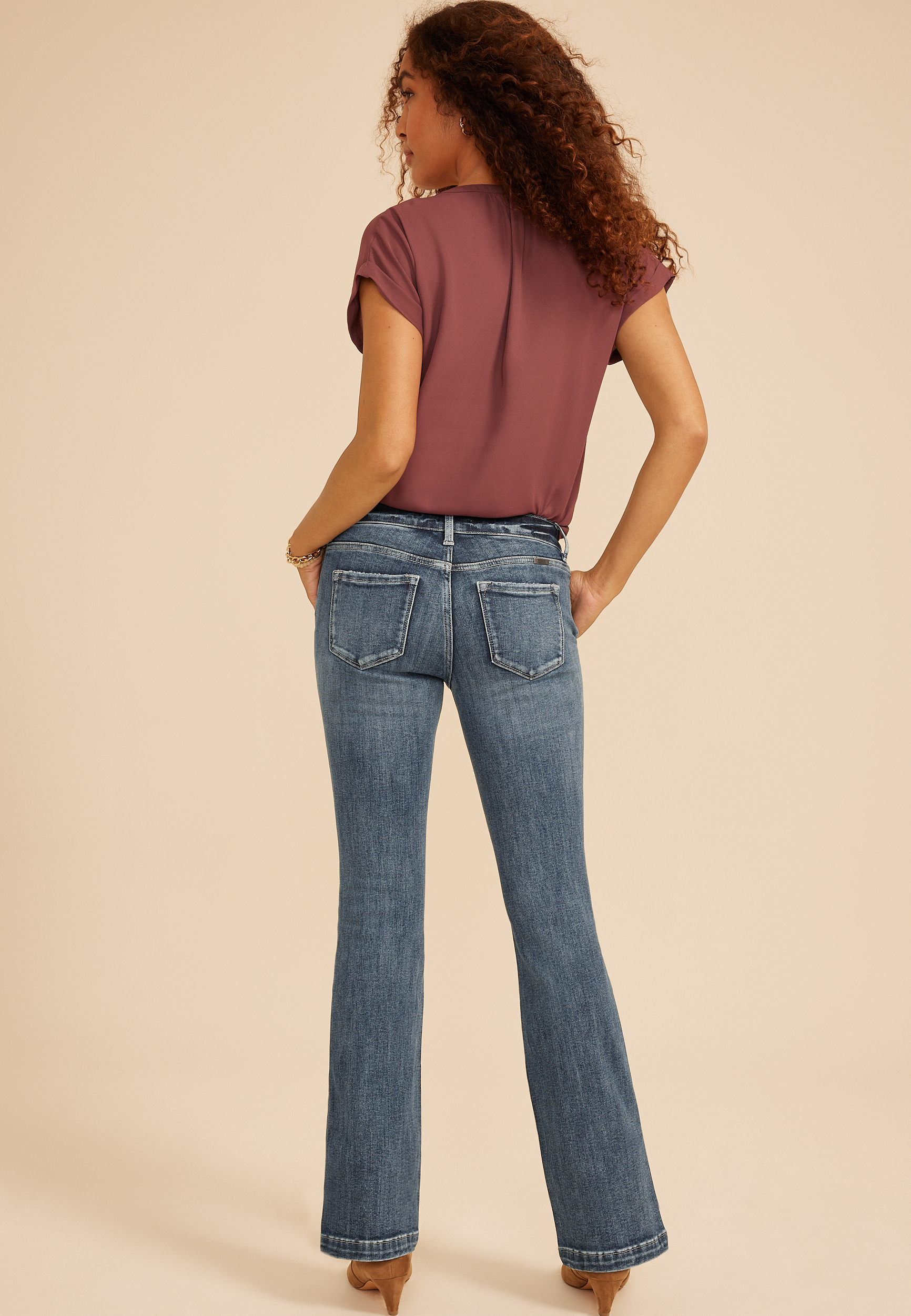 KanCan™ Mid Rise Trouser Pocket Bootcut Jean, C258, large