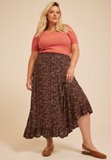 Plus Size Pointelle Square Short Sleeve Tee, C9019, small