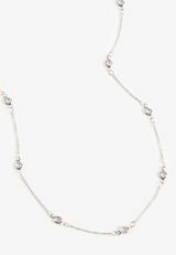 Everyday Layers Silver Clear Stone Necklace, C431, small