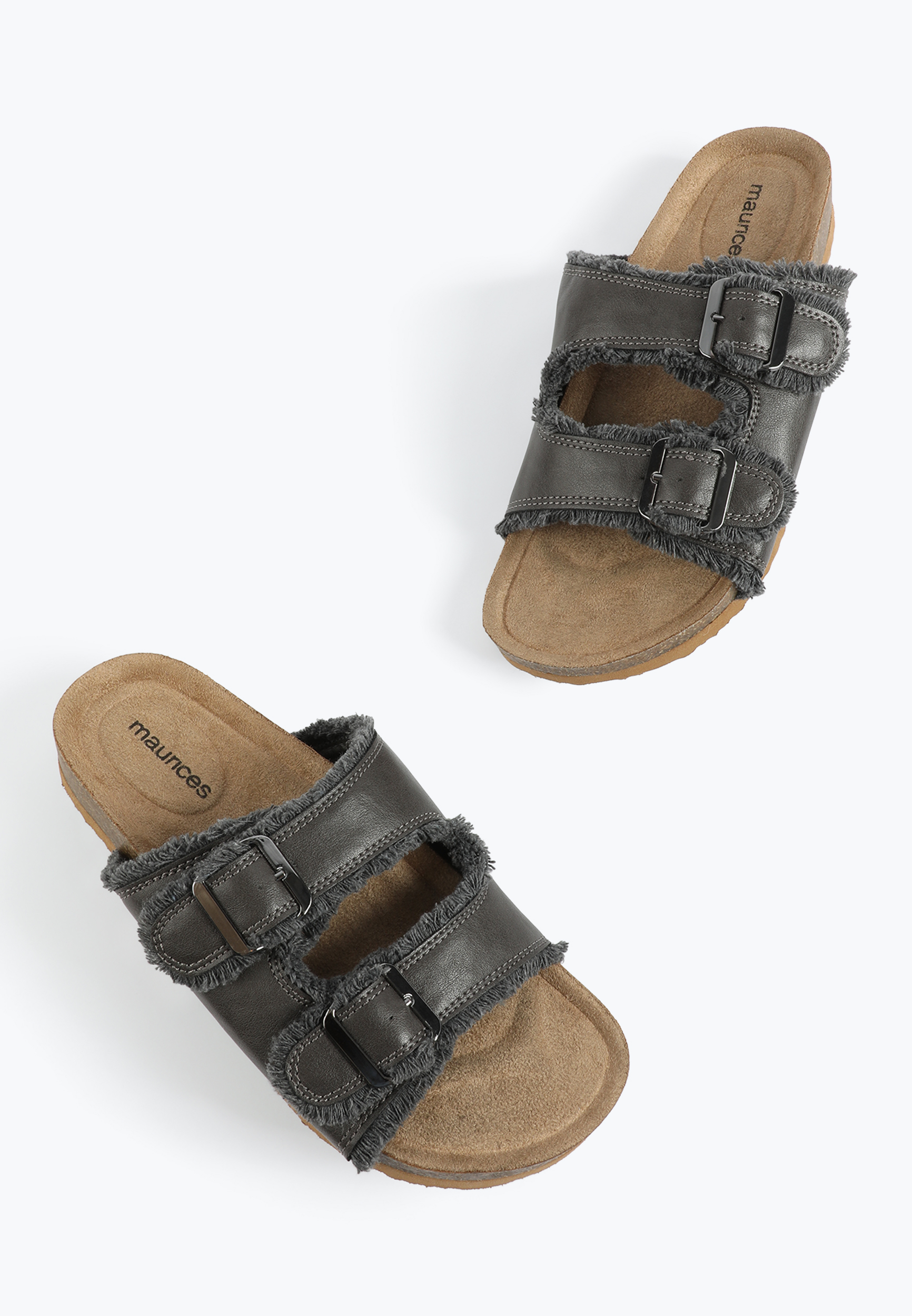 SuperCush Chloe Frayed Two Strap Footbed Sandal | maurices