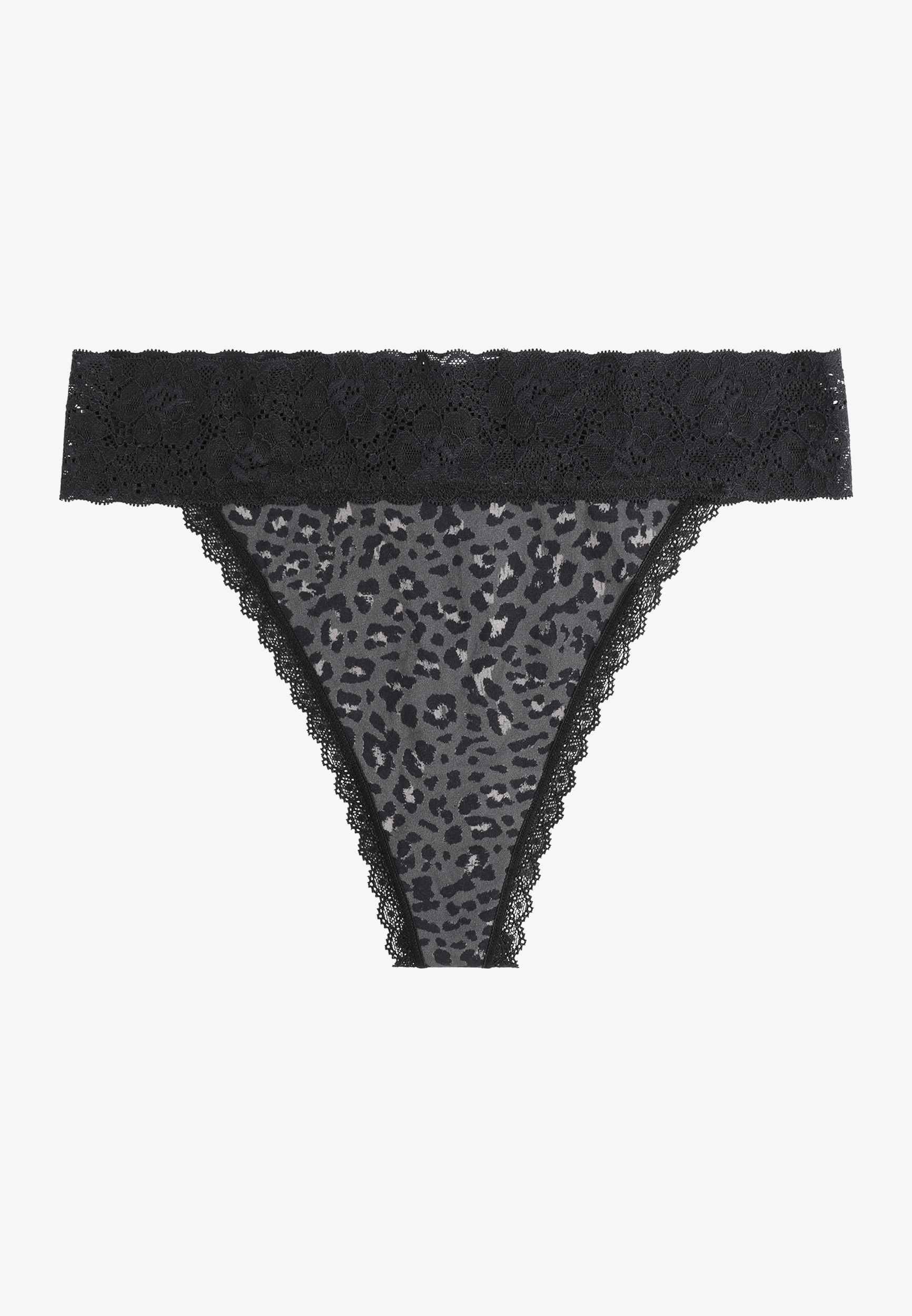 Simply Comfy Cotton Animal Print Thong Panty