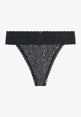Simply Comfy Cotton Animal Print Thong Panty, C1755, small