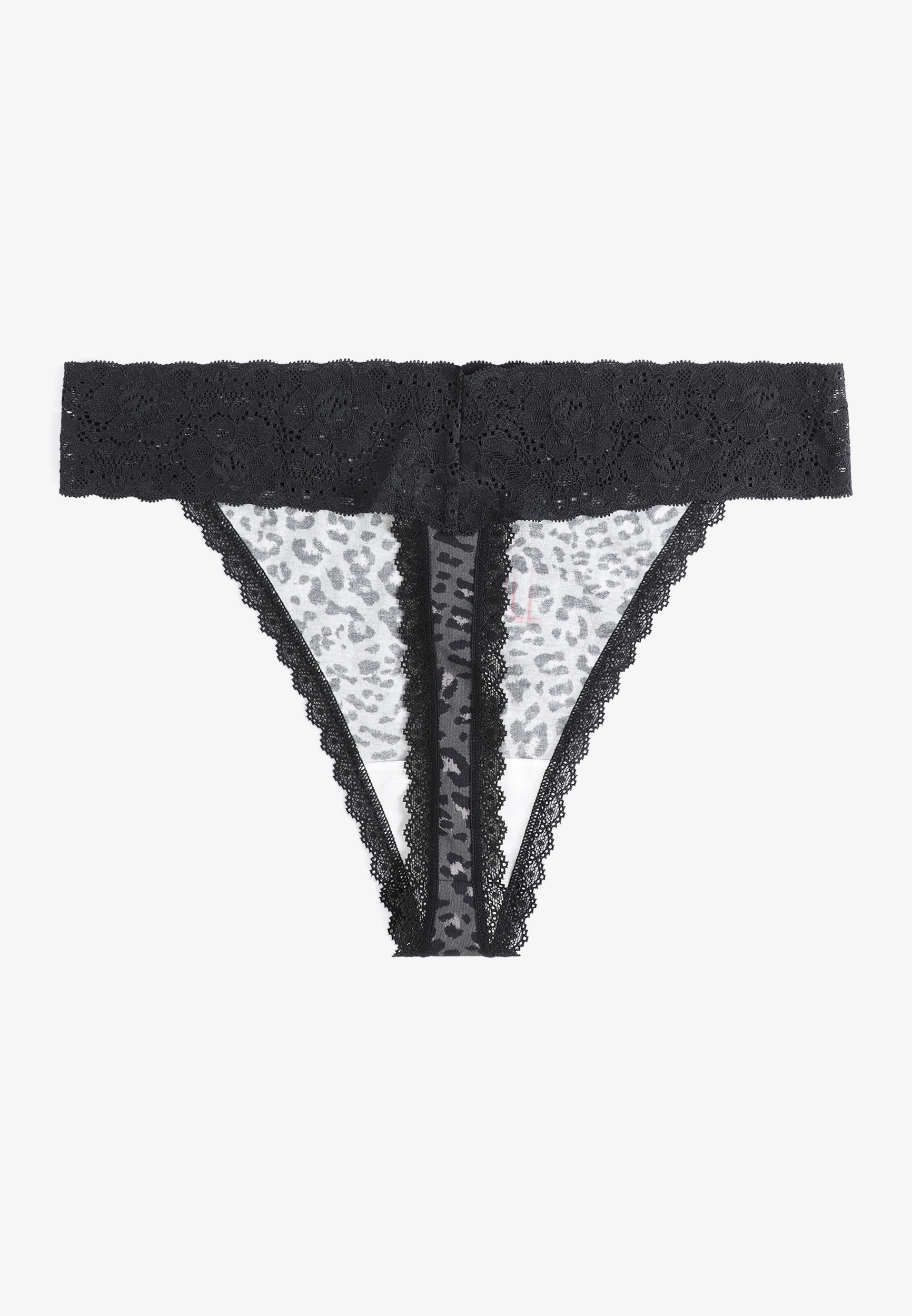 Simply Comfy Cotton Animal Print Thong Panty, C1755, large