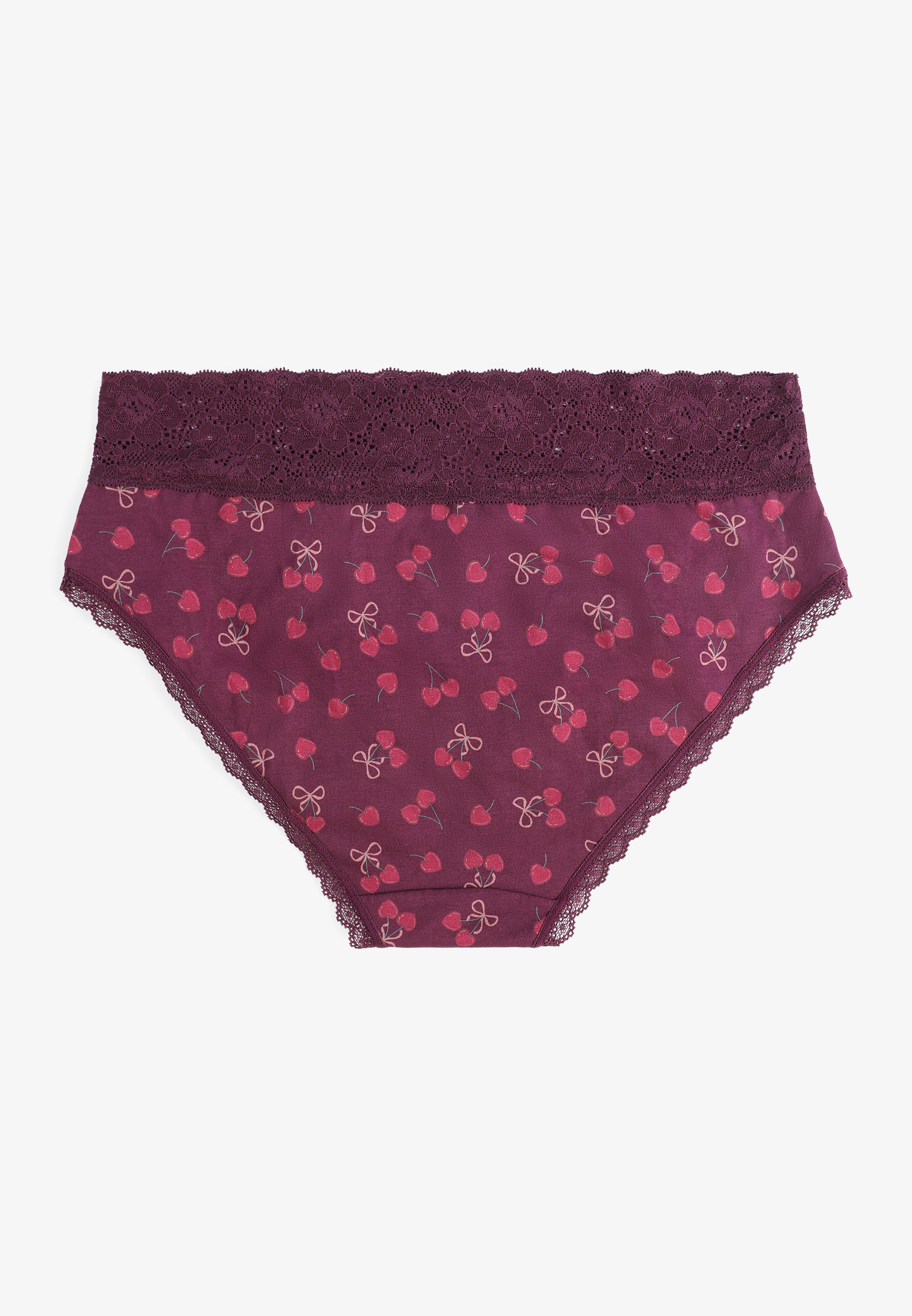 Simply Comfy Cotton Cherry Print Hipster Panty, C9028, large