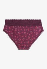Simply Comfy Cotton Cherry Print Hipster Panty, C9028, small
