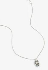 Silver Sculpted Pendant Necklace, C431, small
