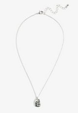 Silver Sculpted Pendant Necklace, C431, small