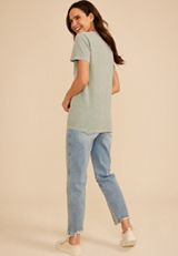 Pink Floral Standard Fit Graphic Tee, C1612, small