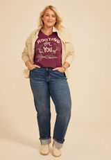 Plus Size Rooting For You Classic Fit Graphic Tee, C7923, small