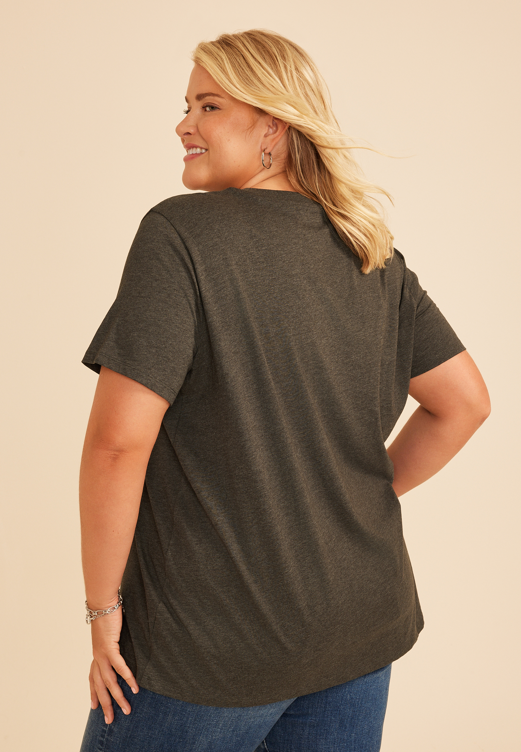 Plus Size Football Oversized Fit Graphic Tee, C106, large