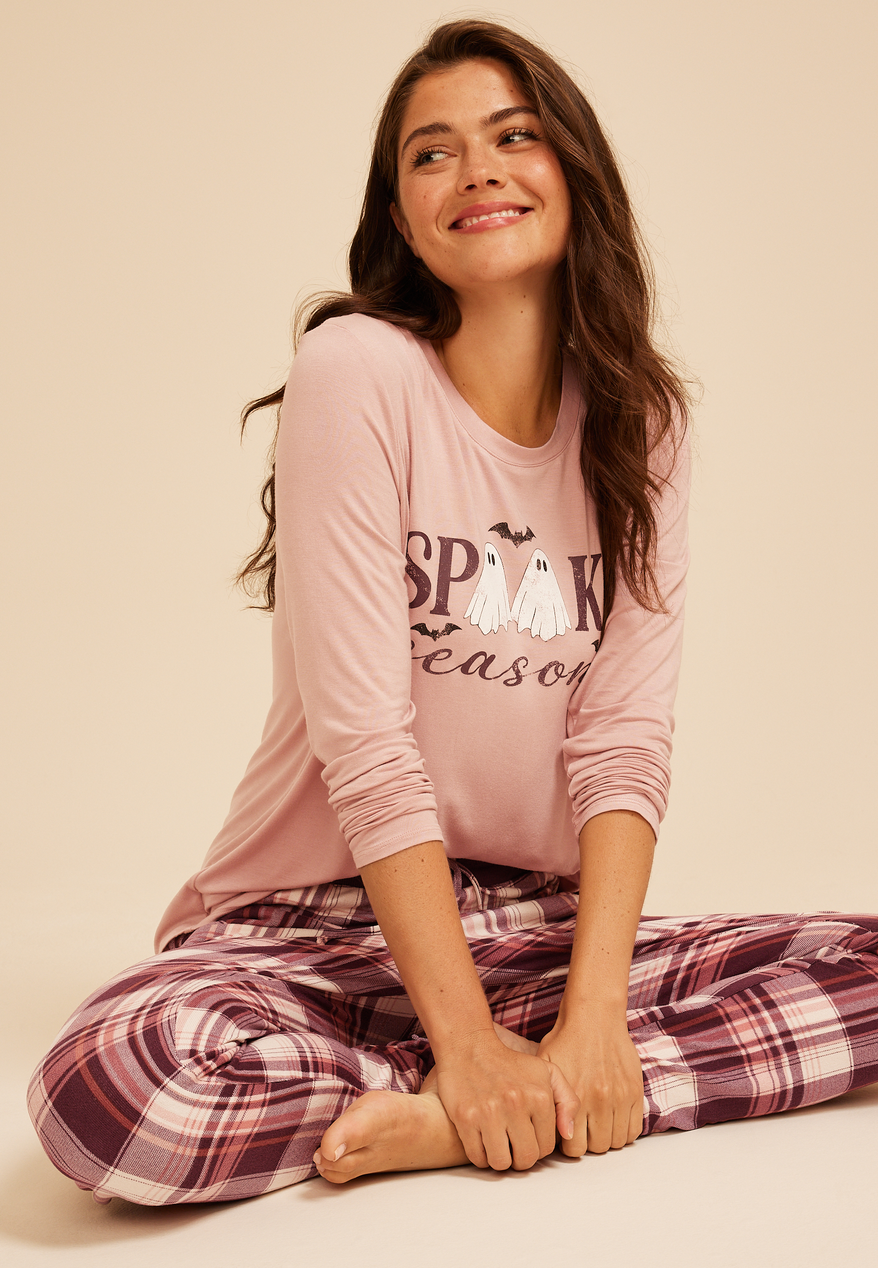 Spooky Season Long Sleeve Top And Jogger Pajama Set