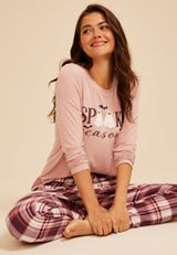 Spooky Season Long Sleeve Top And Jogger Pajama Set, C6942, small
