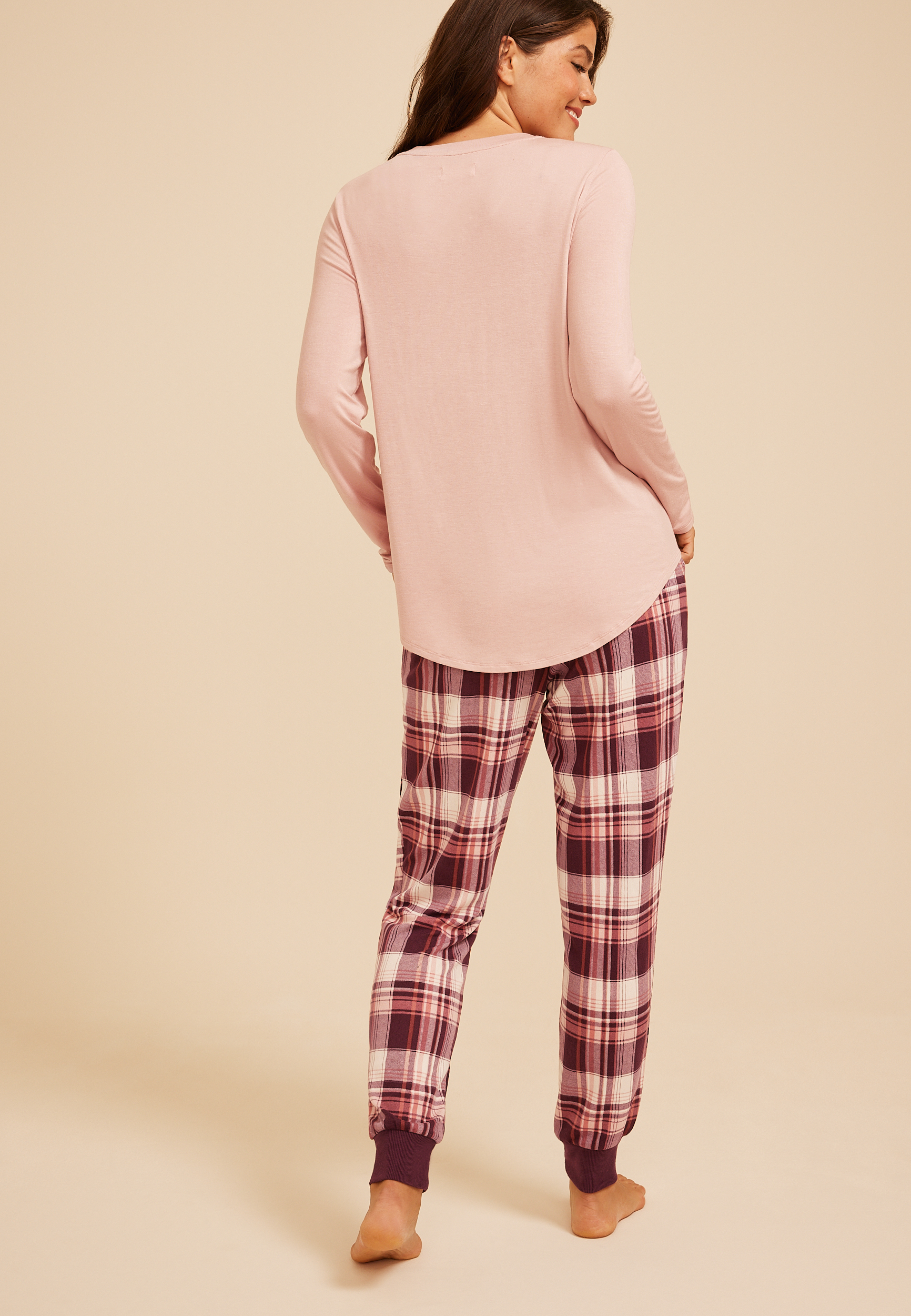Spooky Season Long Sleeve Top And Jogger Pajama Set, C6942, large