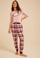Spooky Season Long Sleeve Top And Jogger Pajama Set, C6942, small