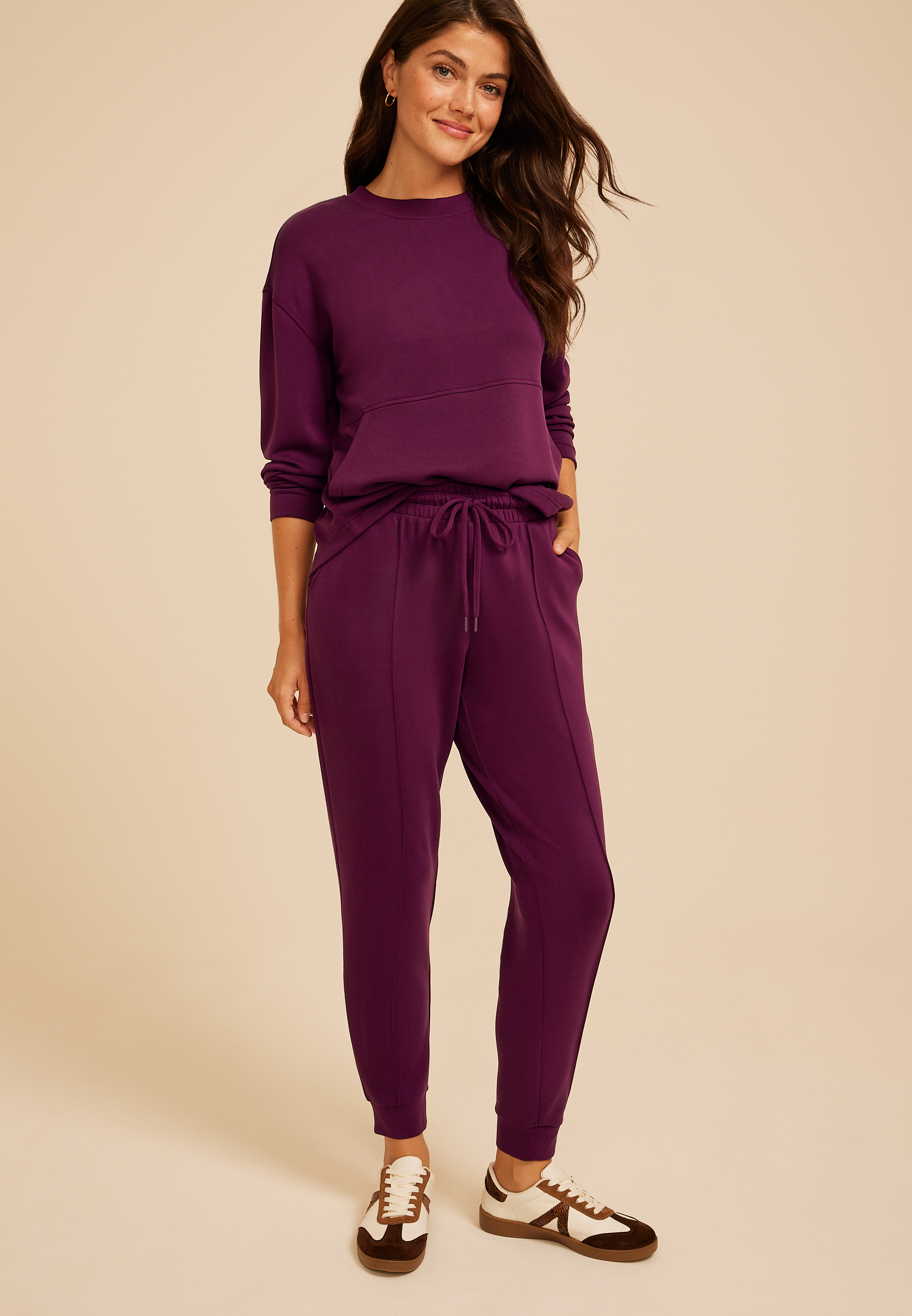 Pintuck High Rise Cloud Scuba Jogger