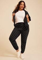 Plus Size Polka Dot Jogger, C1756, small