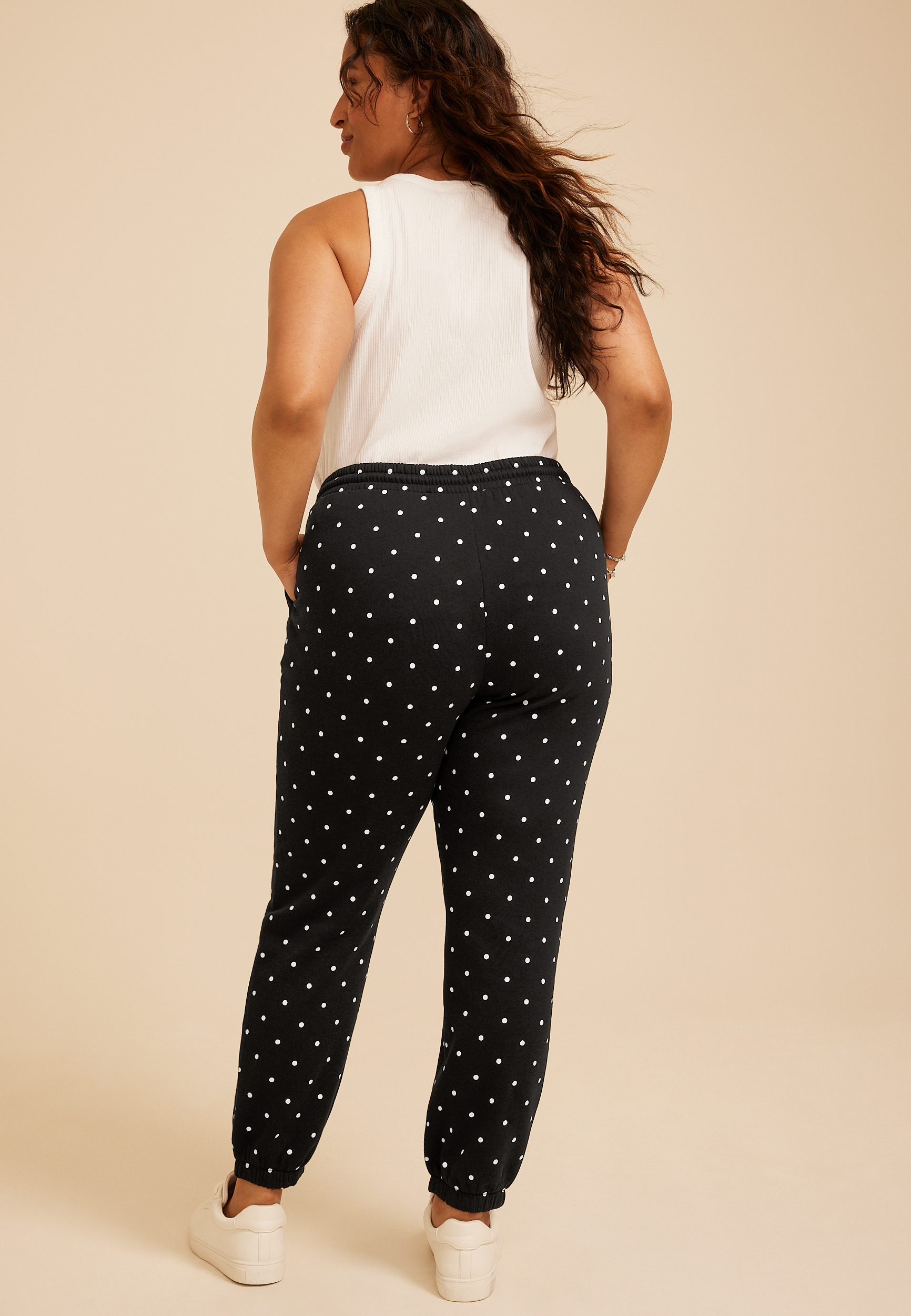Plus Size Polka Dot Jogger, C1756, large