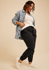 Plus Size Polka Dot Jogger, C1756, small