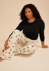 Plus Size Fall Icons Wide Leg Pajama Pant, C2823, small