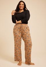 Plus Size Snoopy Halloween Wide Leg Pajama Pant, C5899, small