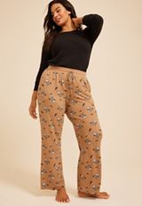 Plus Size Snoopy Halloween Wide Leg Pajama Pant, C5899, small