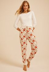 Pumpkin Hacci Jogger Pajama Pant, C1008, small