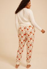 Plus Size Pumpkin Hacci Jogger Pajama Pant, C1008, small