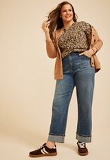 Plus Size 24/7 Dawson Animal Crew Neck Tee, C5296, small