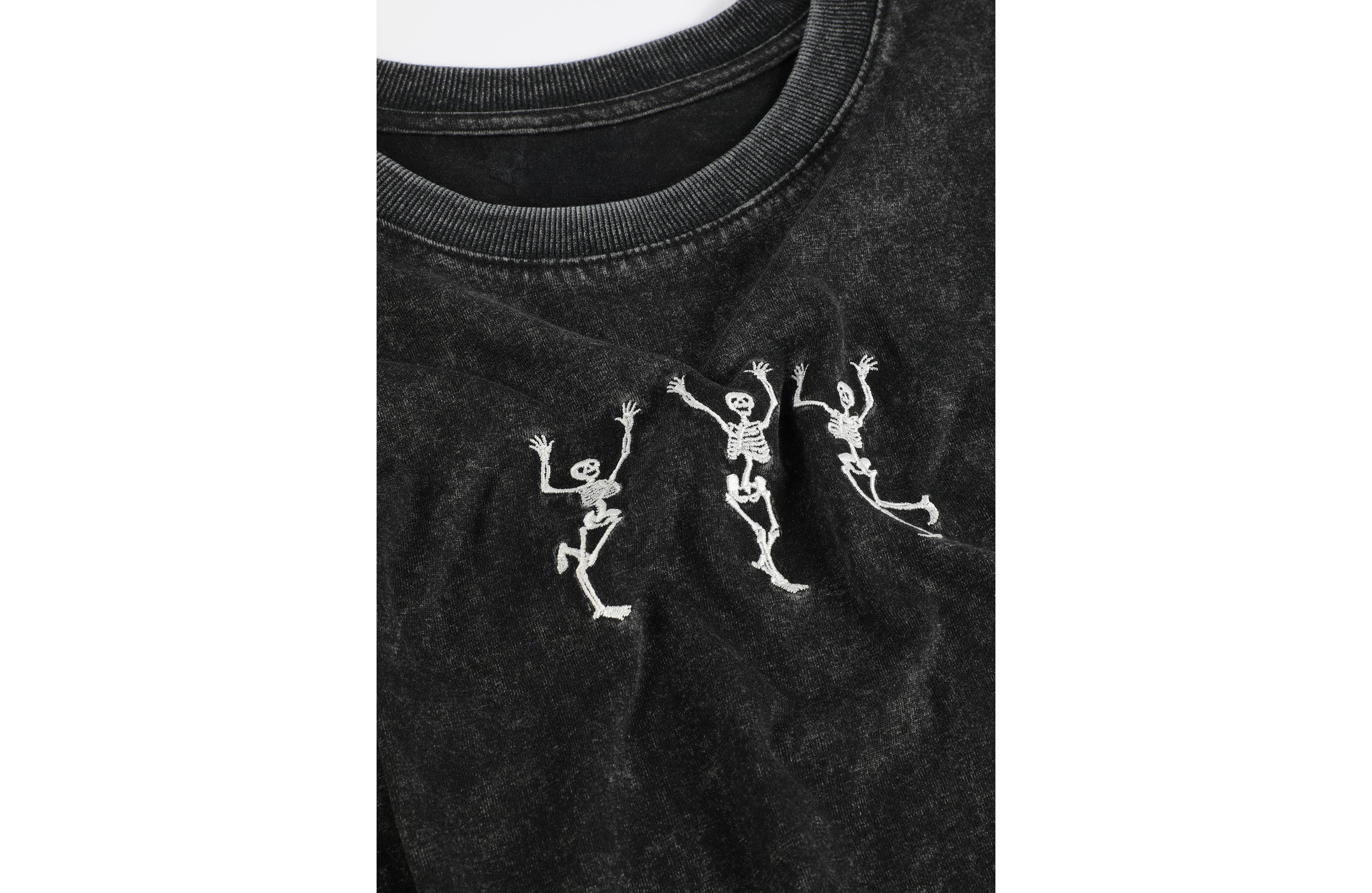 Dancing Skeleton Oversized Fit Graphic Tee