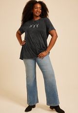 Plus Size Dancing Skeleton Oversized Fit Graphic Tee, C106, small