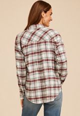 Cabin Plaid Button Down Shirt, C5032, small