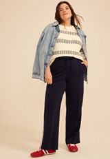 Plus Size Textured Quad Stripe Sweater, C1769, small