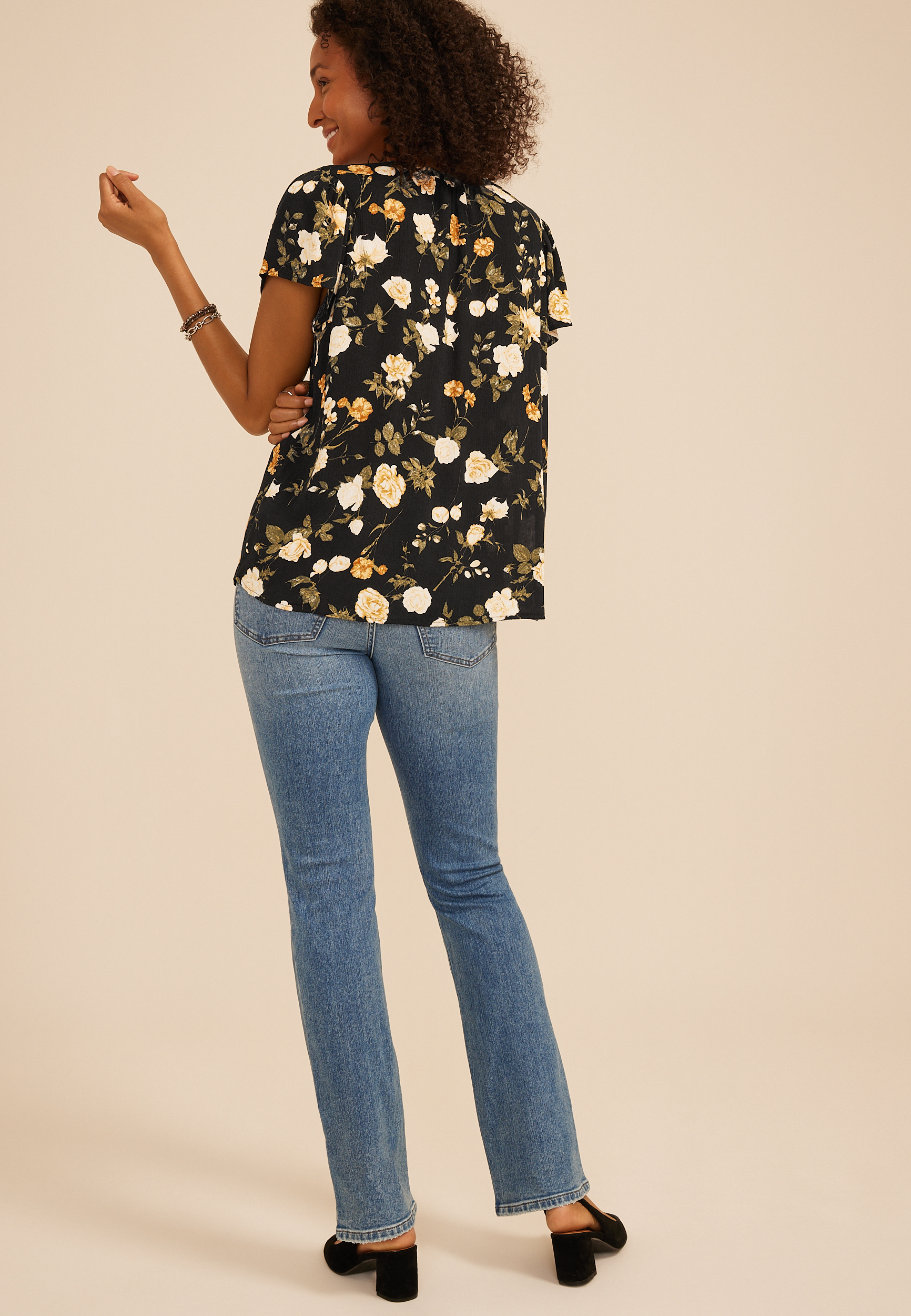 Flutter Sleeve Blouse, C1524, large