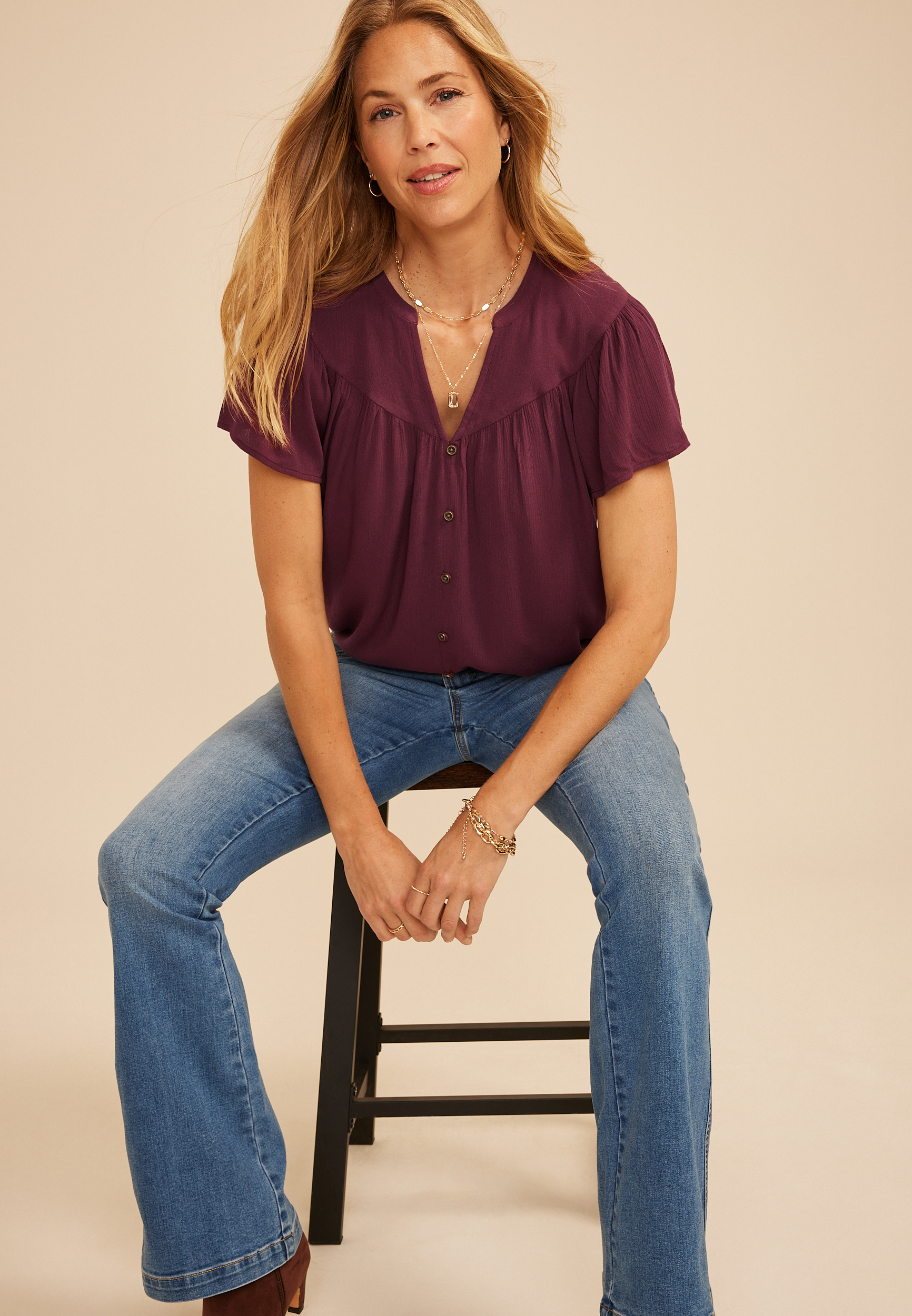 Flutter Sleeve Blouse