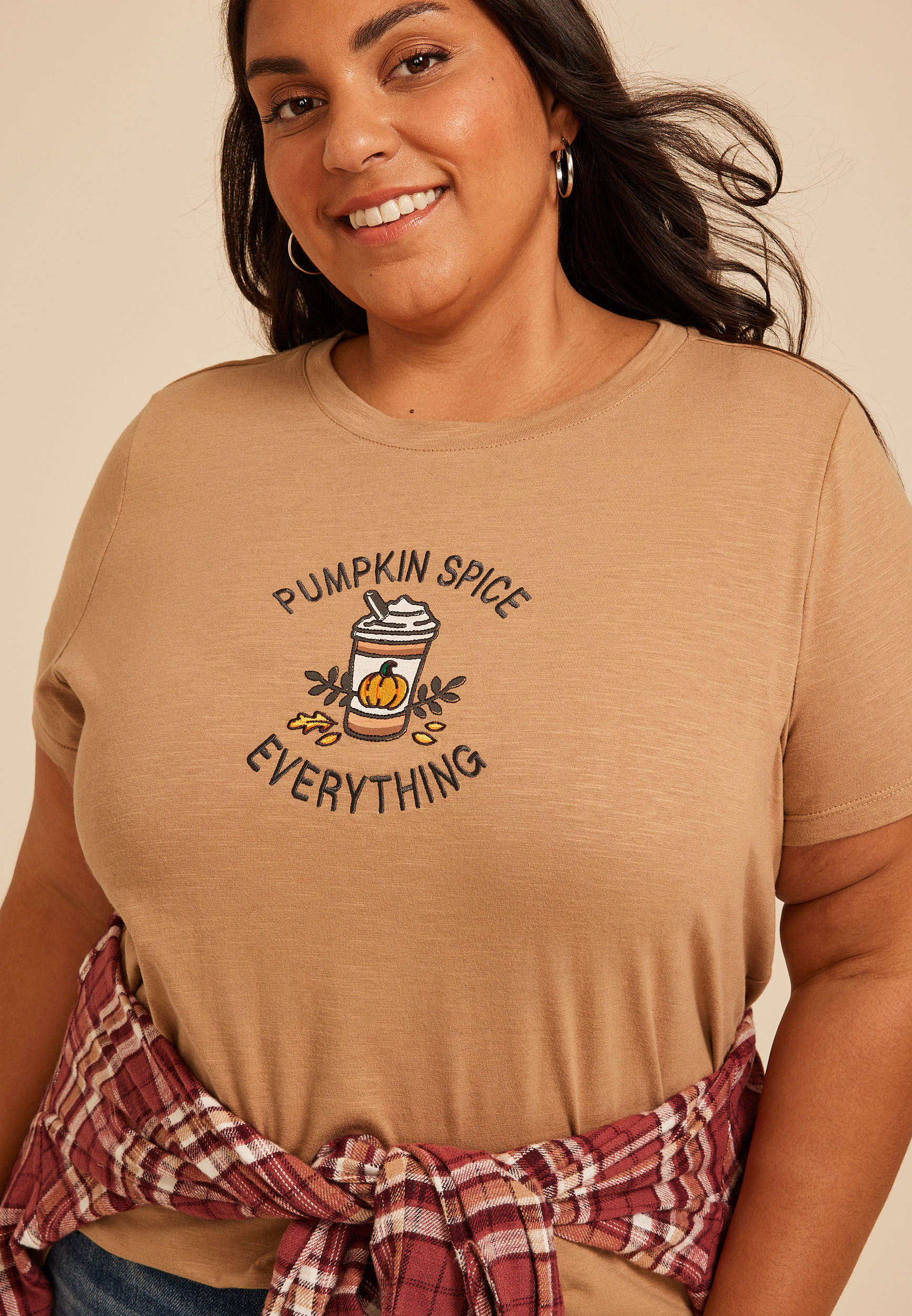 Plus Size Pumpkin Spice Everything Classic Fit Graphic Tee, C5825, large