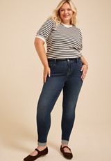 Plus Size m jeans by maurices™ Cool Comfort High Rise Cuffed Hem Jegging, C258, small