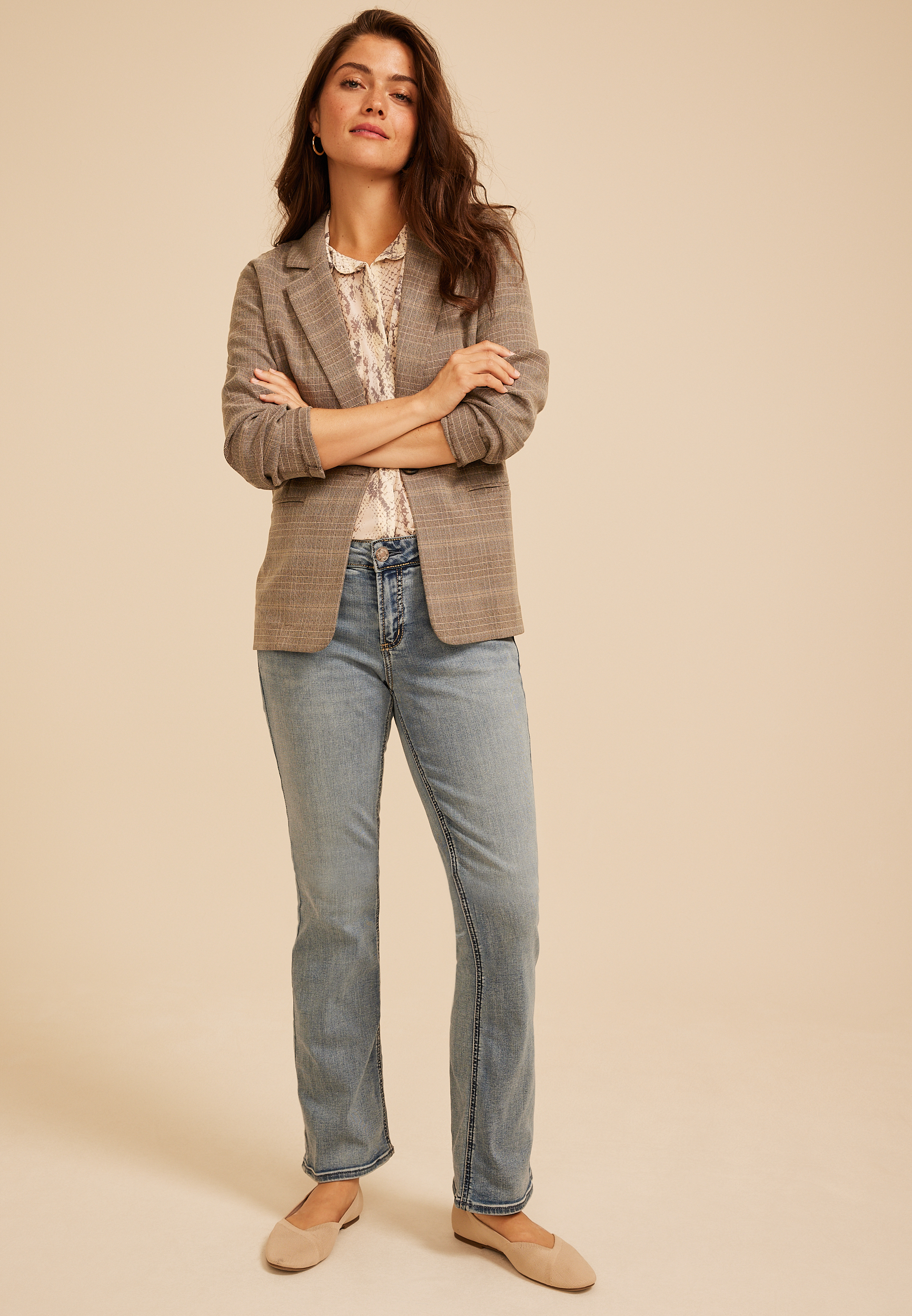 Plaid Menswear Blazer, C3681, large